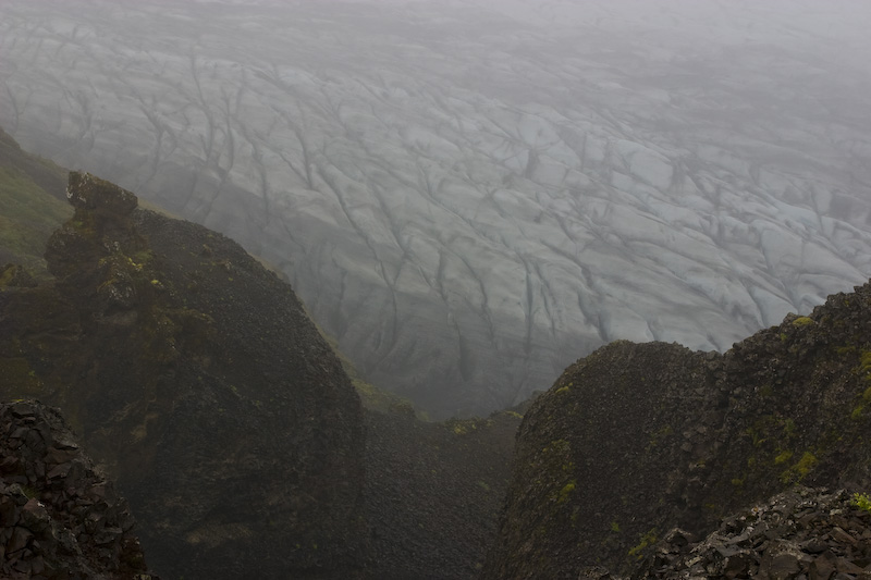 Skaftafelljökull Glacier Through Mist